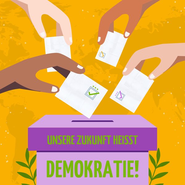 Titelbild: Unsere Zukunft heißt Demokratie!