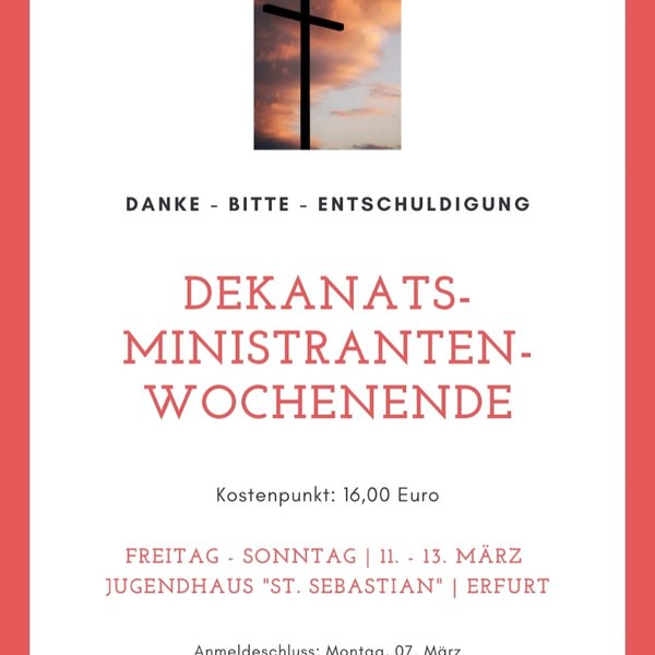 Wochenende für Ministrierende des Dekanats Meiningen