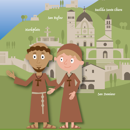 Titelbild: „pace e bene - einfach leben mit Klara und Franz“ - Kinderwallfahrt 2024